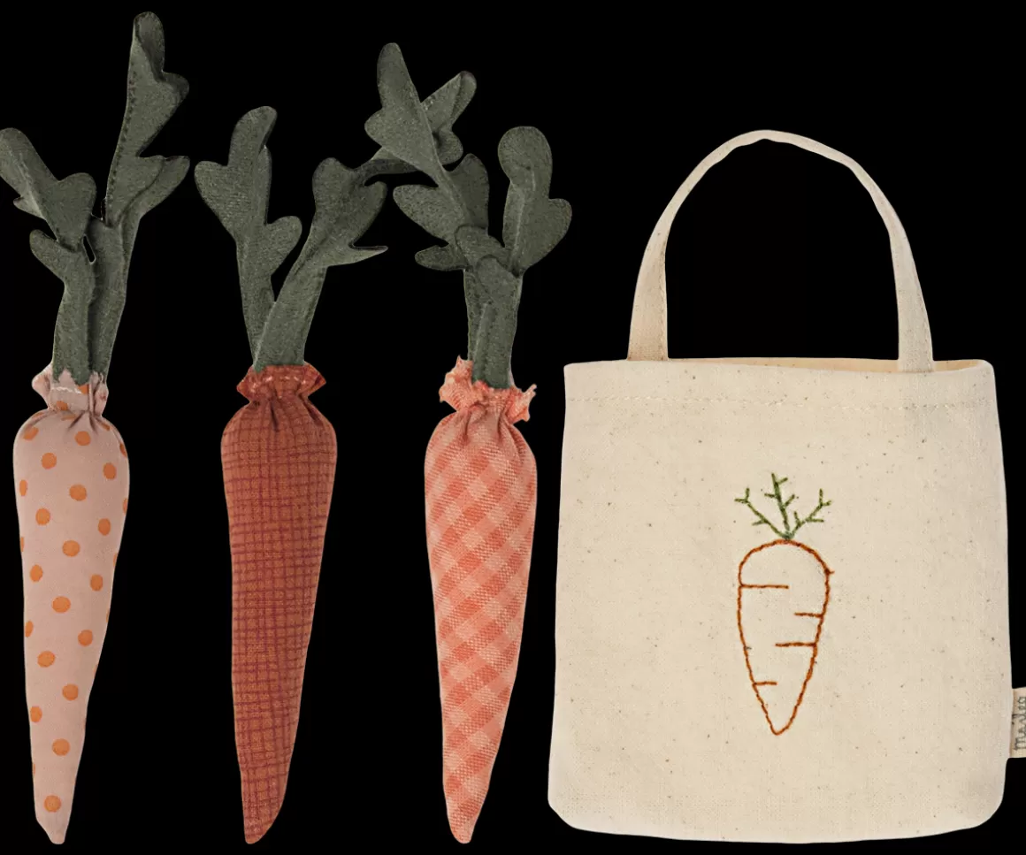 Maileg Carrots in shopping bag, Mini Shop