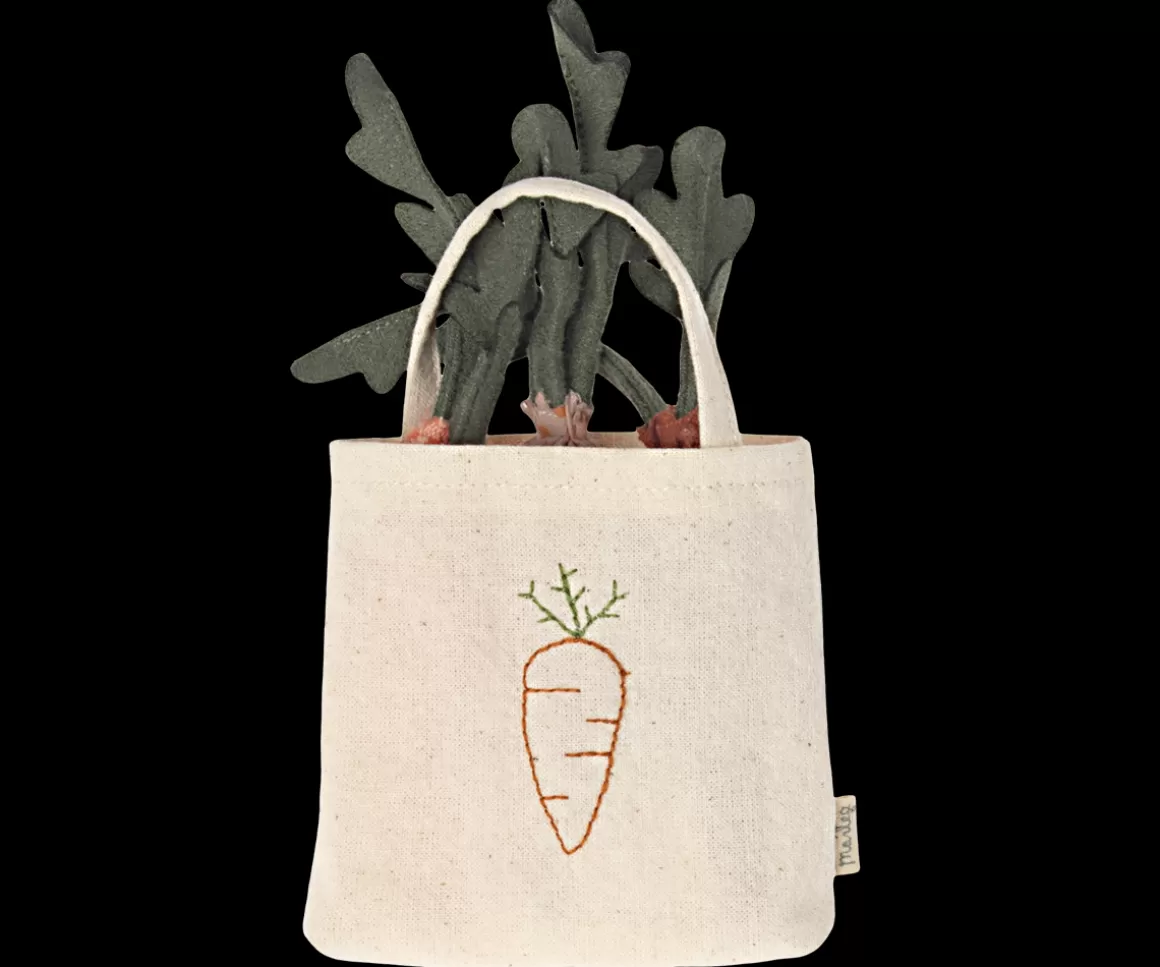 Maileg Carrots in shopping bag, Mini Shop