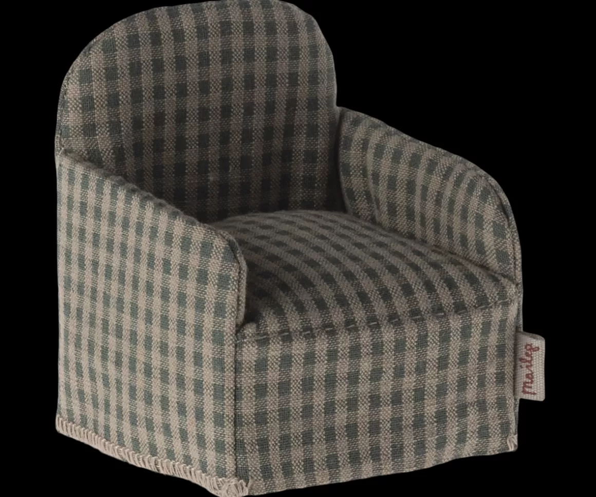 Maileg Chair, Mouse - Green checker Flash Sale