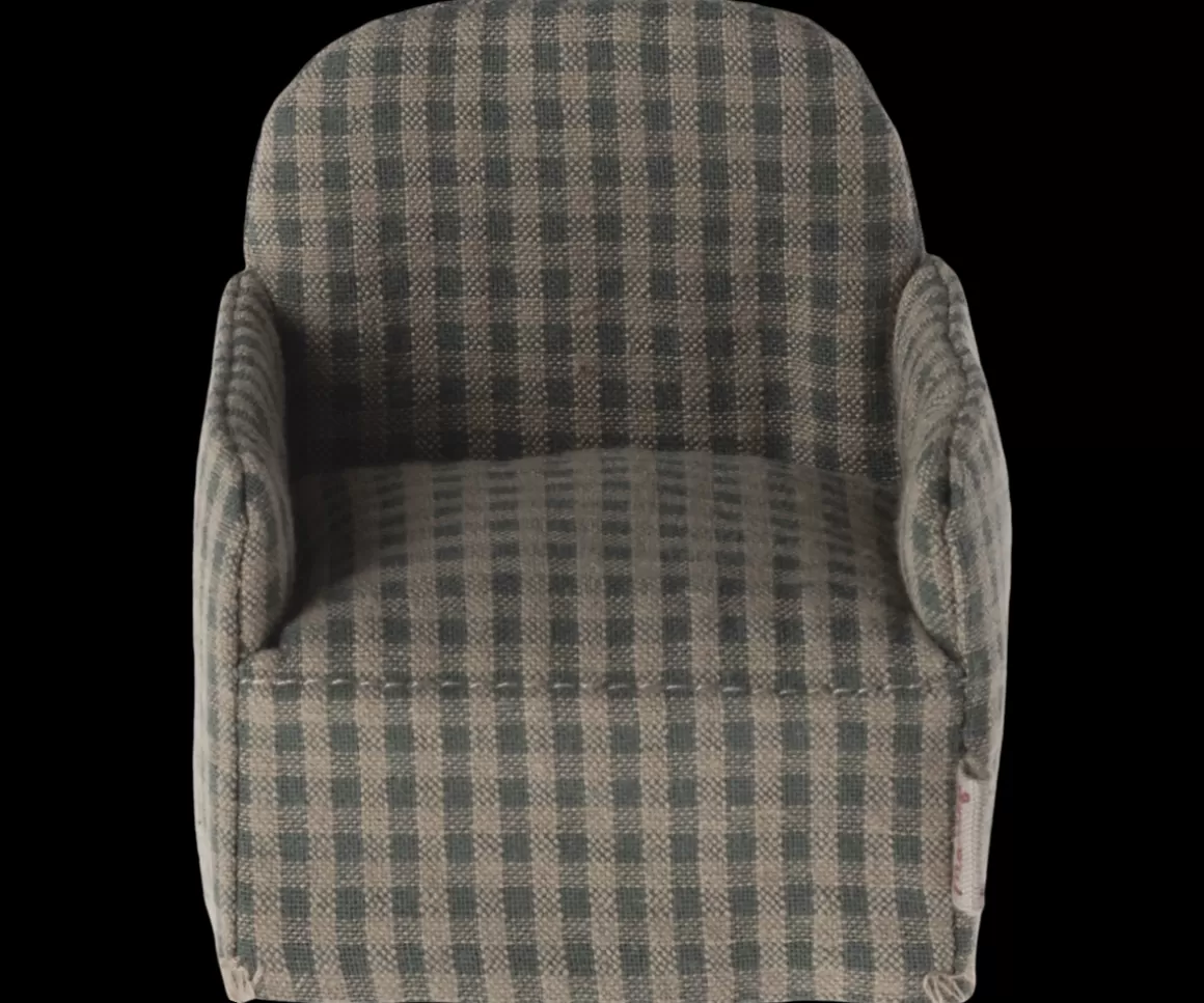 Maileg Chair, Mouse - Green checker Flash Sale