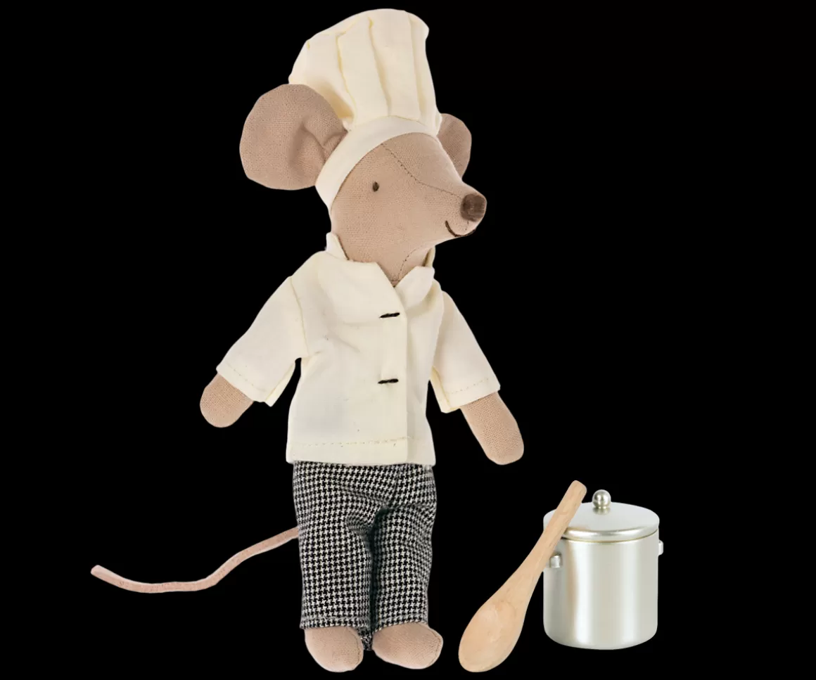 Maileg Chef mouse w. soup pot and spoon Hot