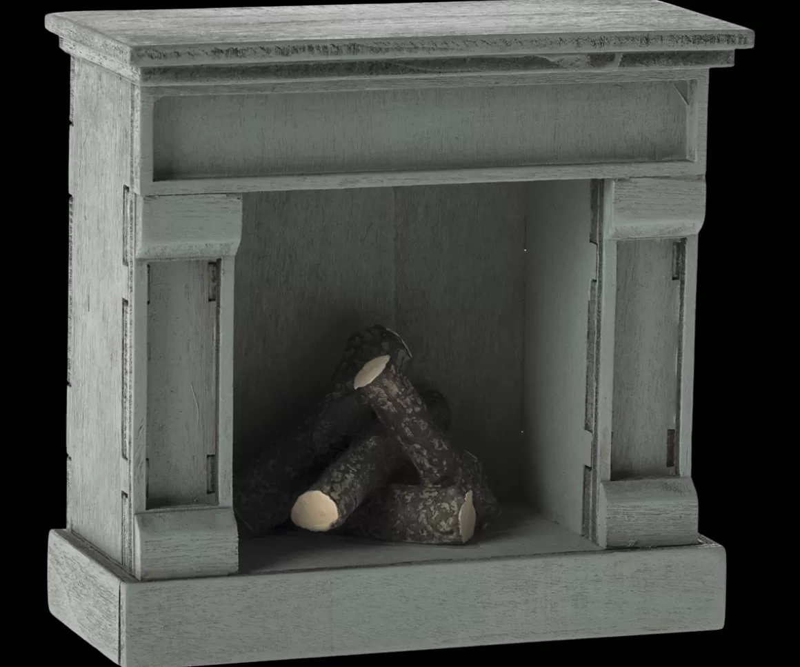 Maileg Fireplace, Mouse - Blue Sale