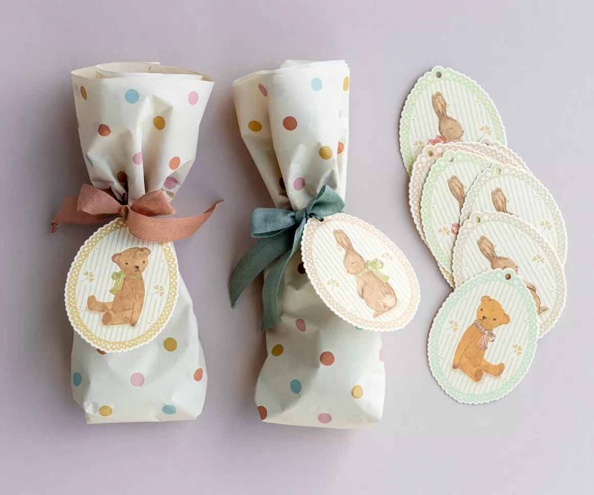 Maileg Gift tags, Bunnies and Teddies, 12 pcs. Fashion