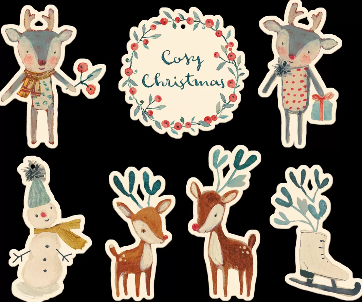 Maileg Gift tags, Cosy Christmas 14 pcs. - Off-white Best Sale