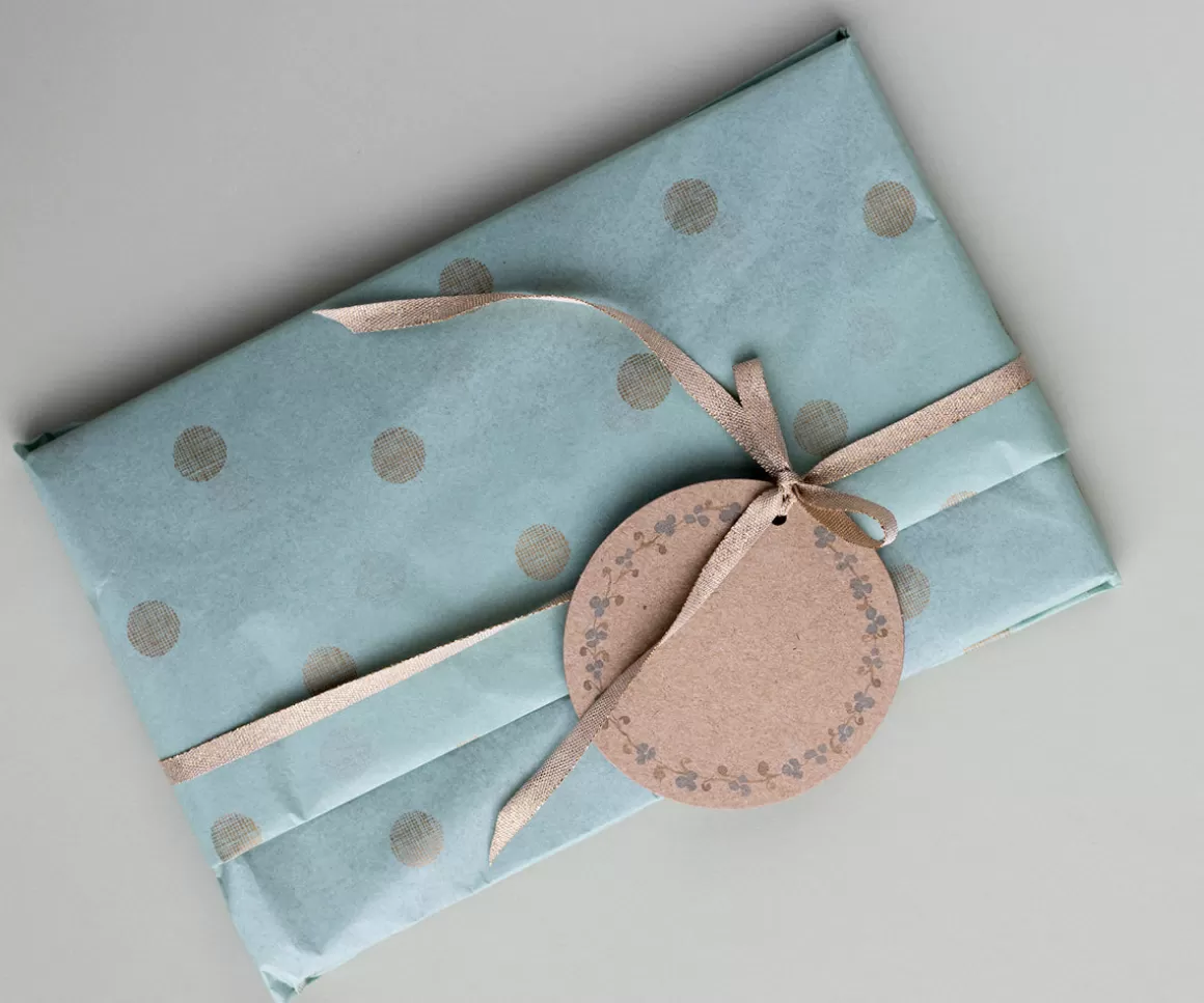 Maileg Gift tags, Large round 15 pcs. - Brown Shop