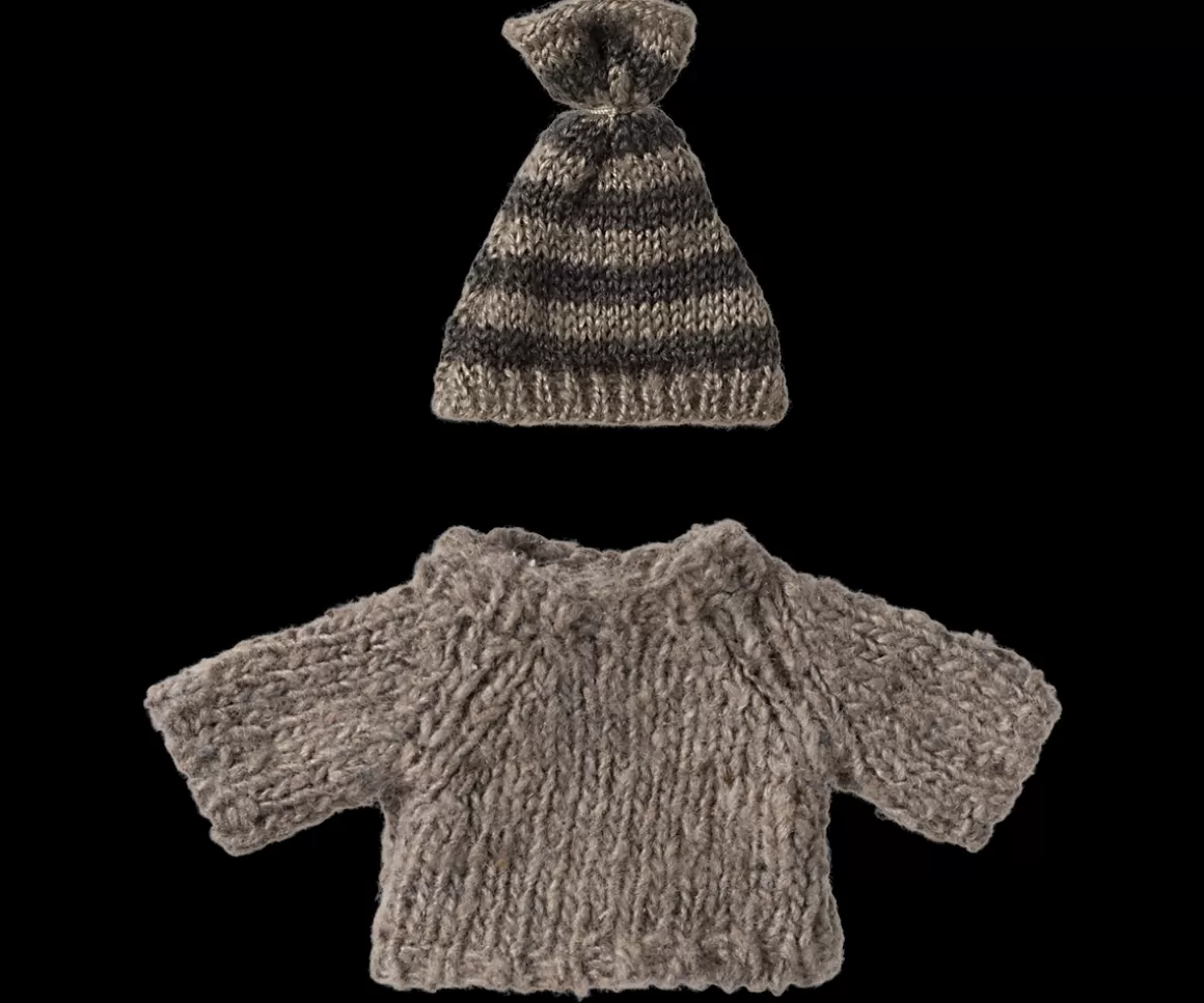 Maileg Knitted sweater and hat, Big brother mouse Fashion