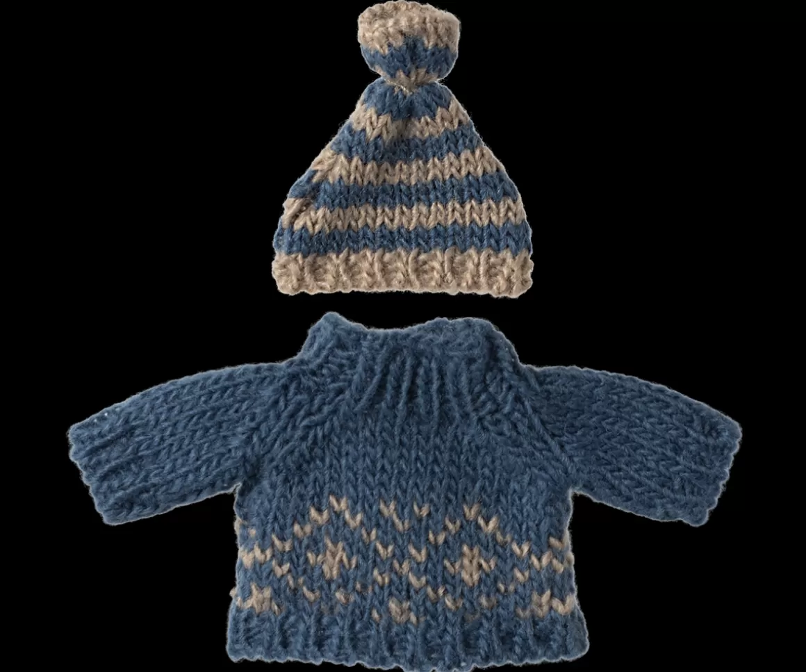 Maileg Knitted sweater and hat, Dad mouse Cheap