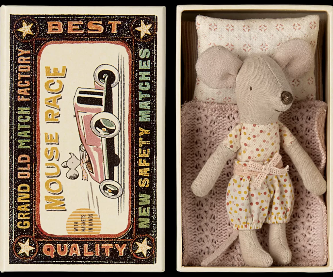 Maileg Little sister mouse in matchbox New