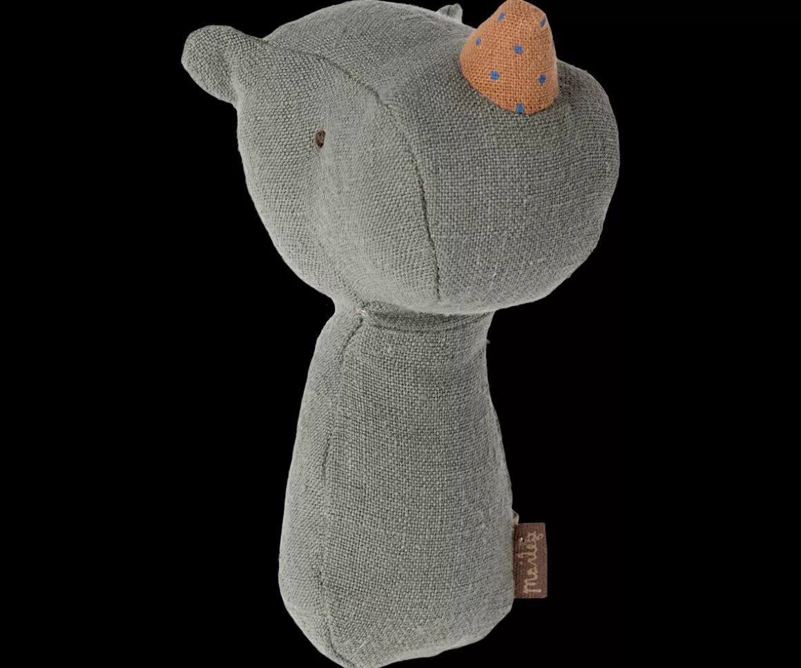 Maileg Lullaby friends, Rhino rattle - Pine Sale