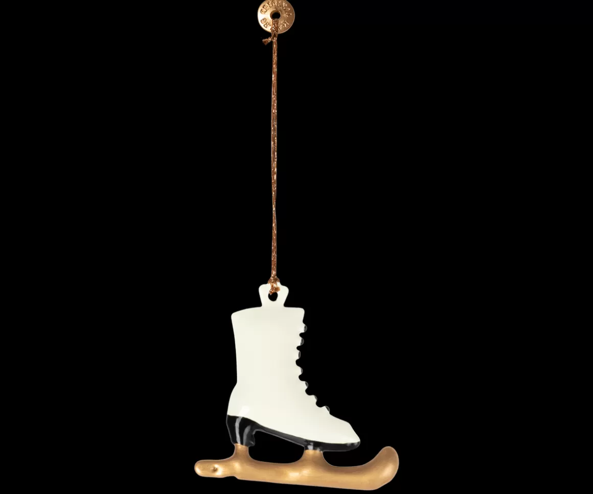 Maileg Metal ornament, Dark skate - Off white Hot