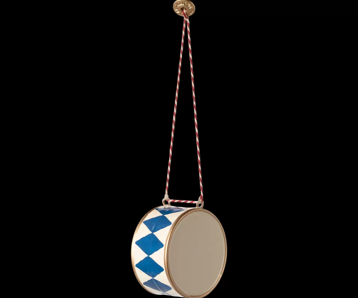 Maileg Metal ornament, Large drum - Dark blue Best Sale