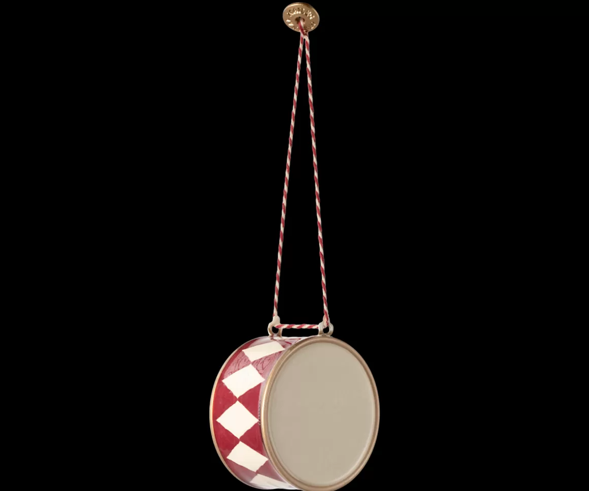 Maileg Metal ornament, Large drum - Red Cheap