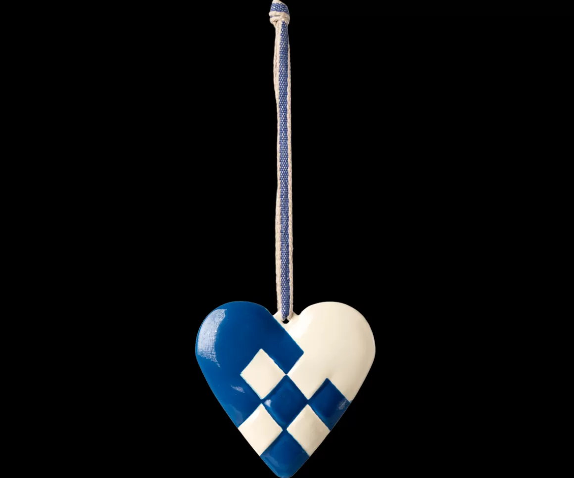 Maileg Metal ornament, Large heart - Dark blue Cheap