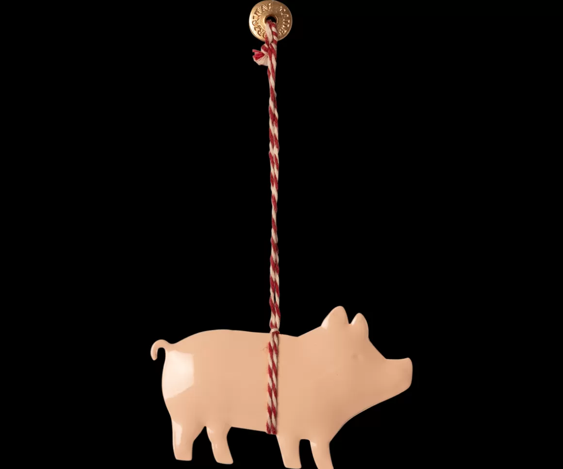 Maileg Metal ornament, Pig - Sand Best Sale