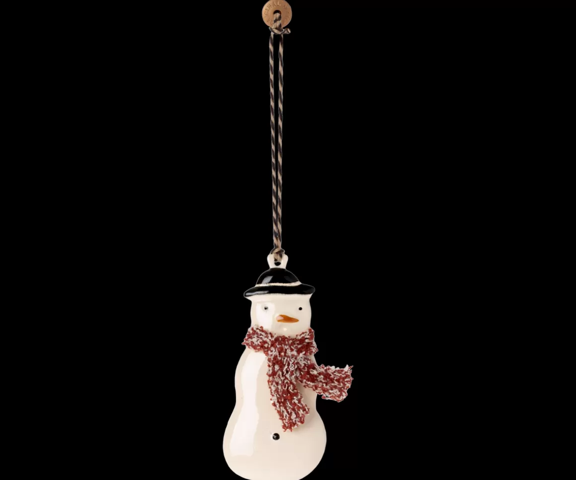 Maileg Metal ornament, Snowman - Red Outlet