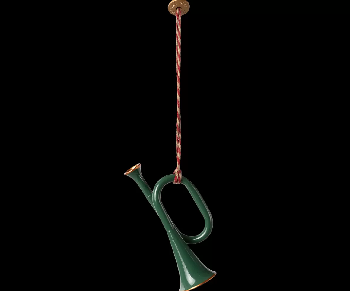 Maileg Metal ornament, Trumpet - Dark green Best