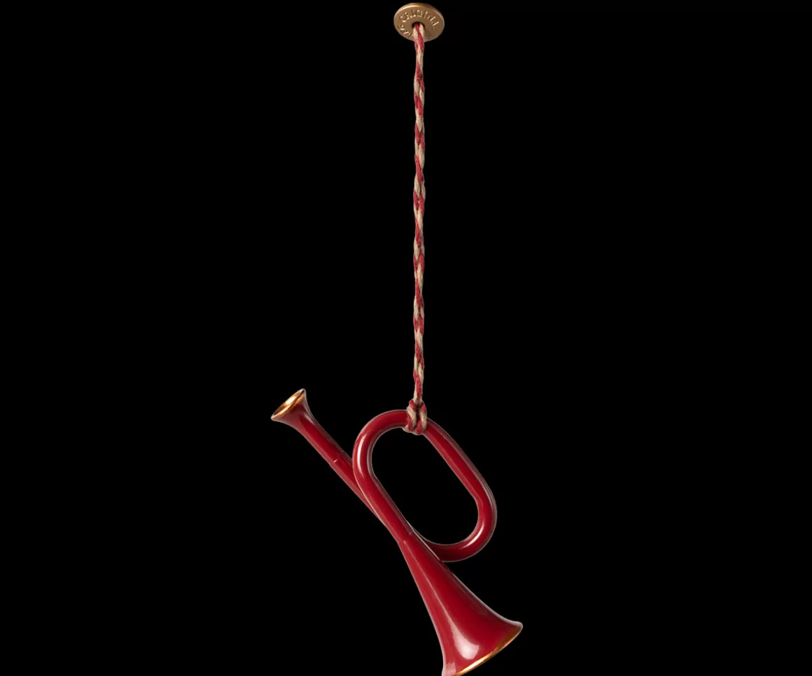 Maileg Metal ornament, Trumpet - Red Hot