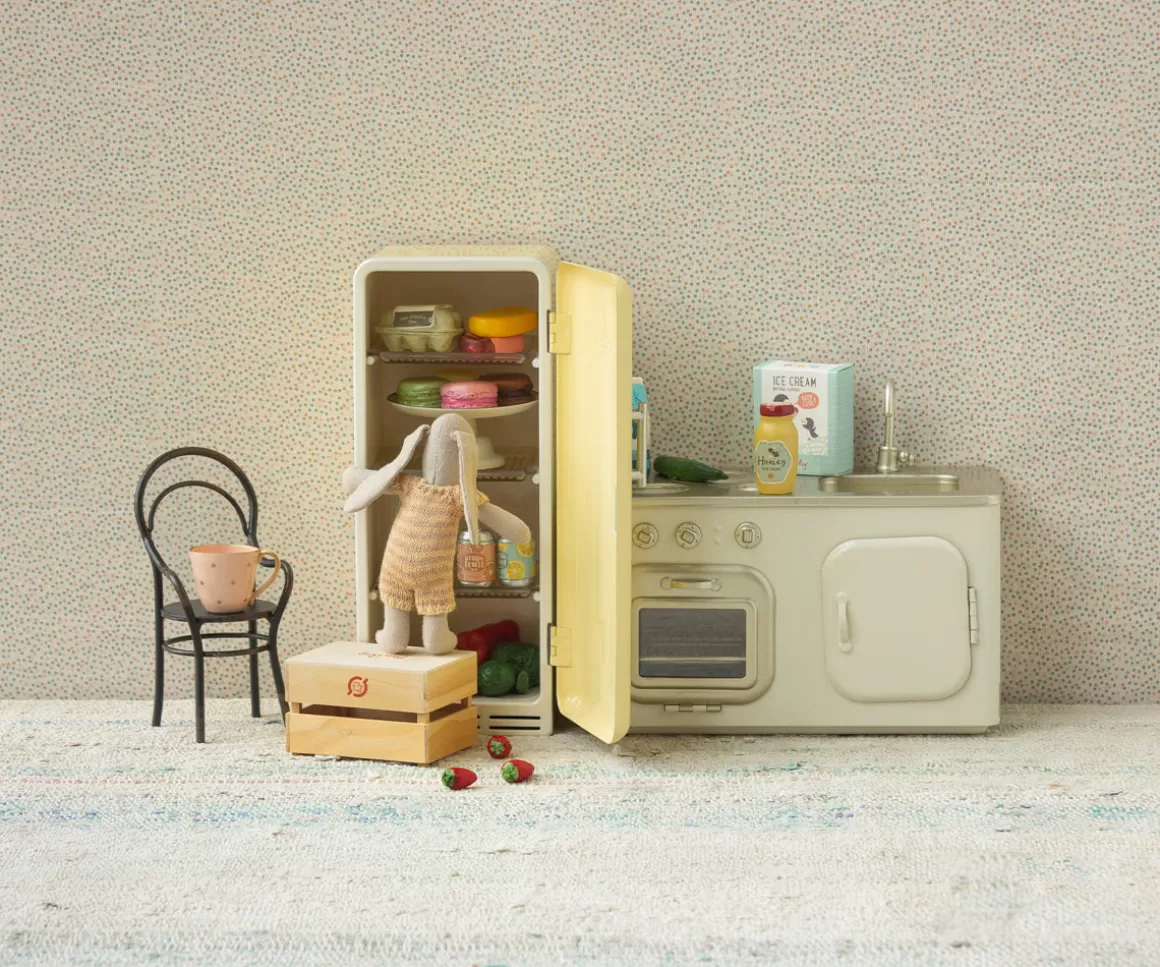 Maileg Miniature fridge - Yellow Sale