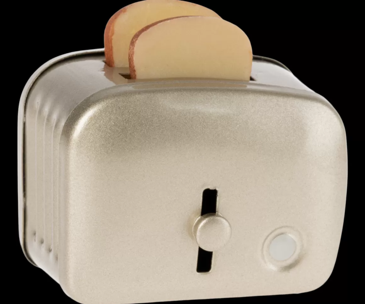 Maileg Miniature toaster with bread - Silver Online