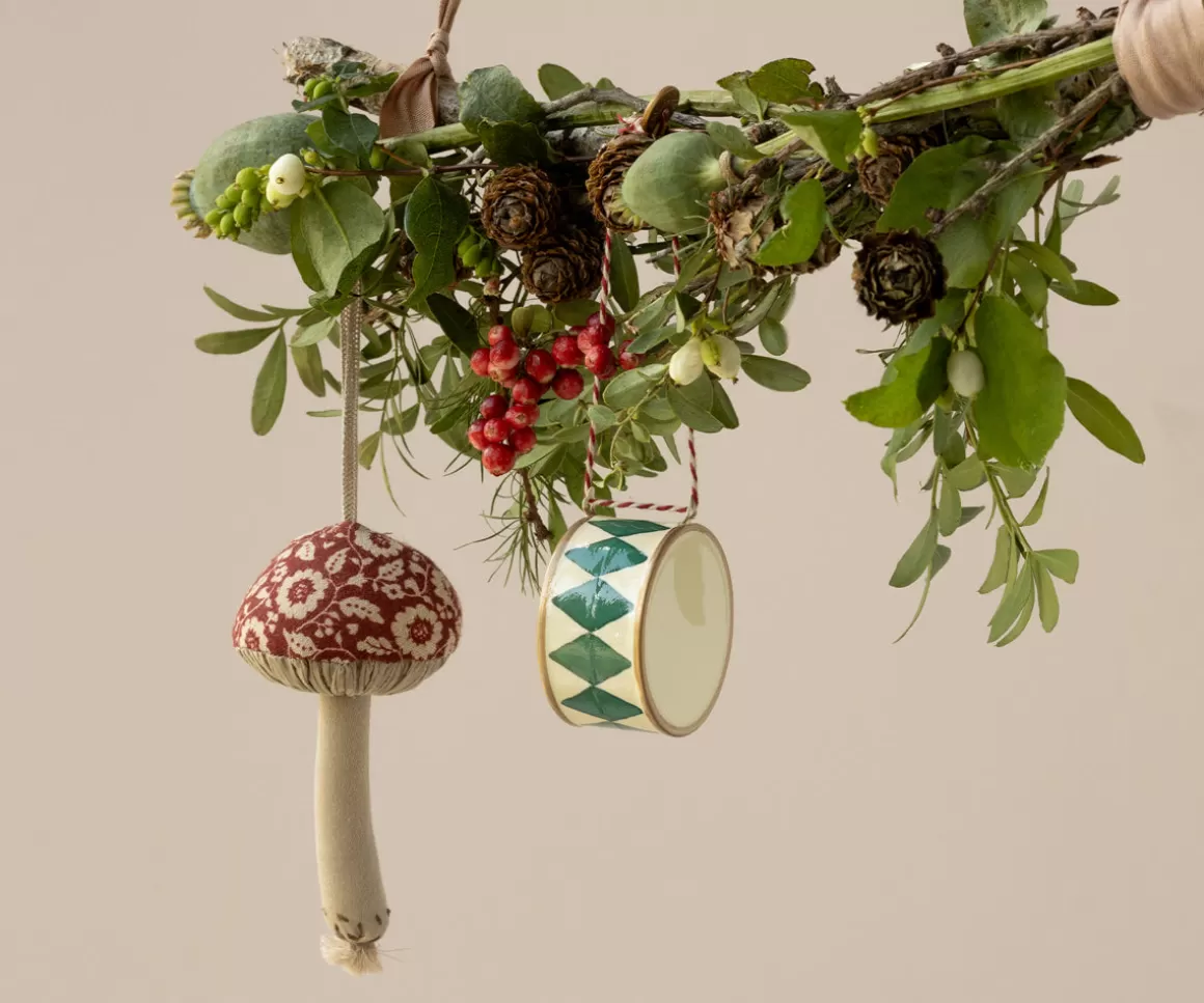 Maileg Mushroom ornament, Winter flower - Red Flash Sale