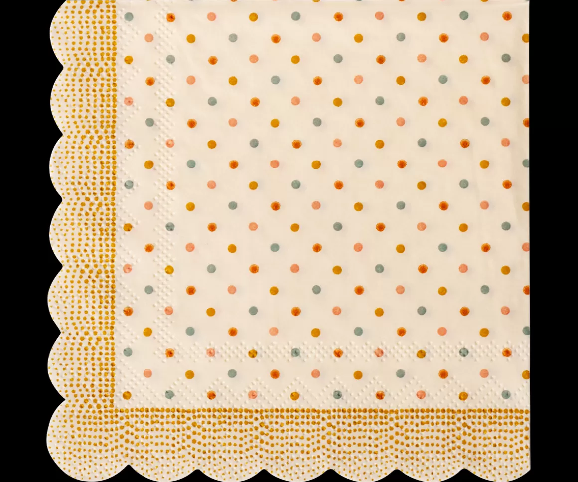 Maileg Napkin, Multi Dots - Ocher Sale