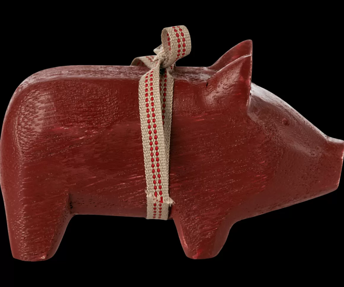 Maileg Pig, Small - Red Shop