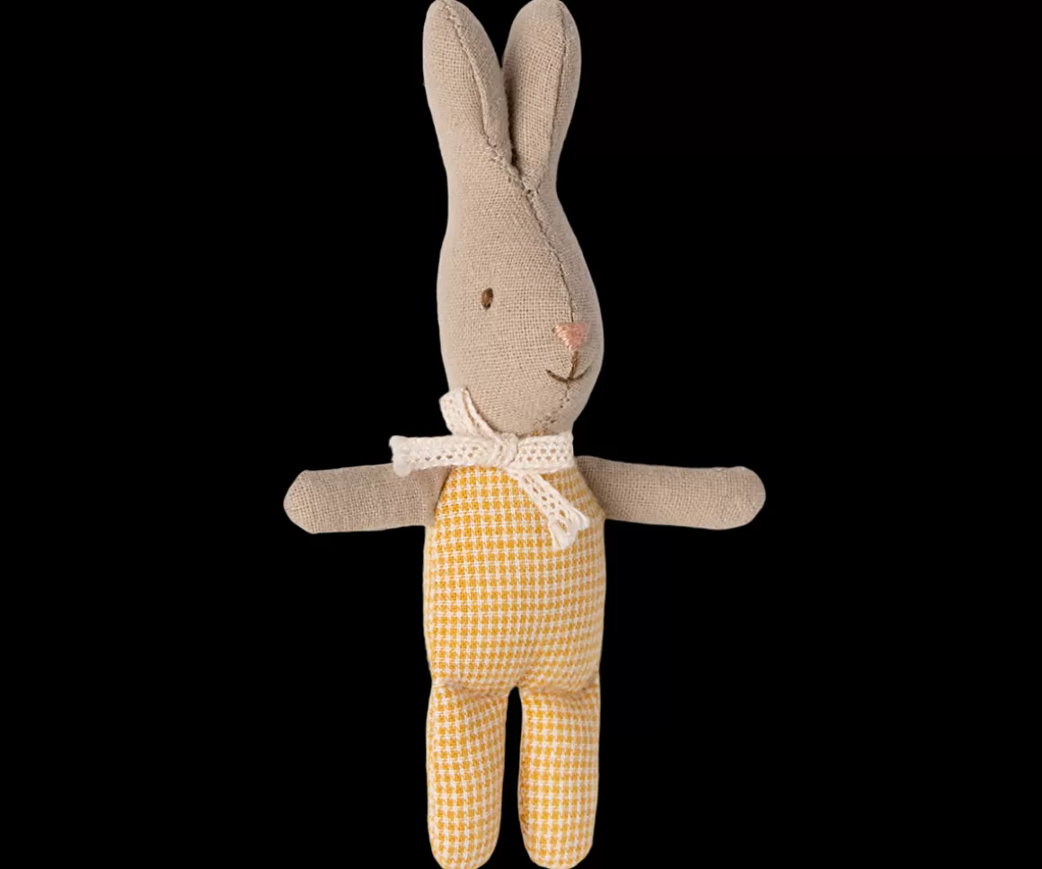 Maileg Rabbit, My - Yellow check Outlet