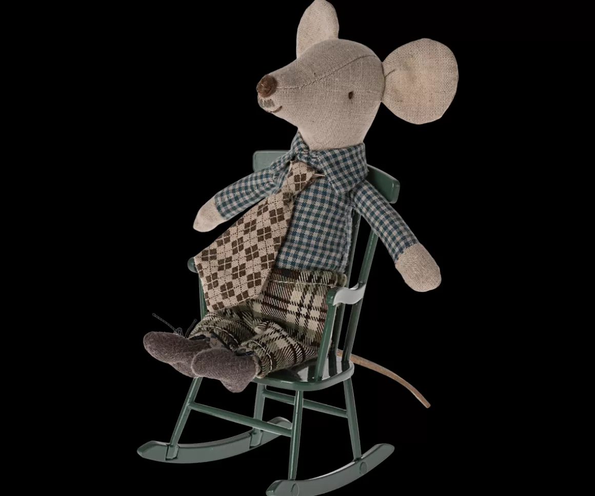 Maileg Rocking chair, Mouse - Dark green Store