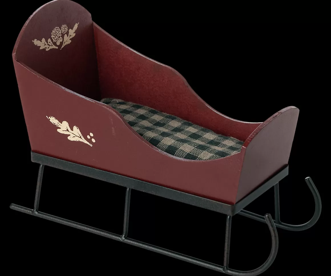 Maileg Sleigh, Mini - Red Sale