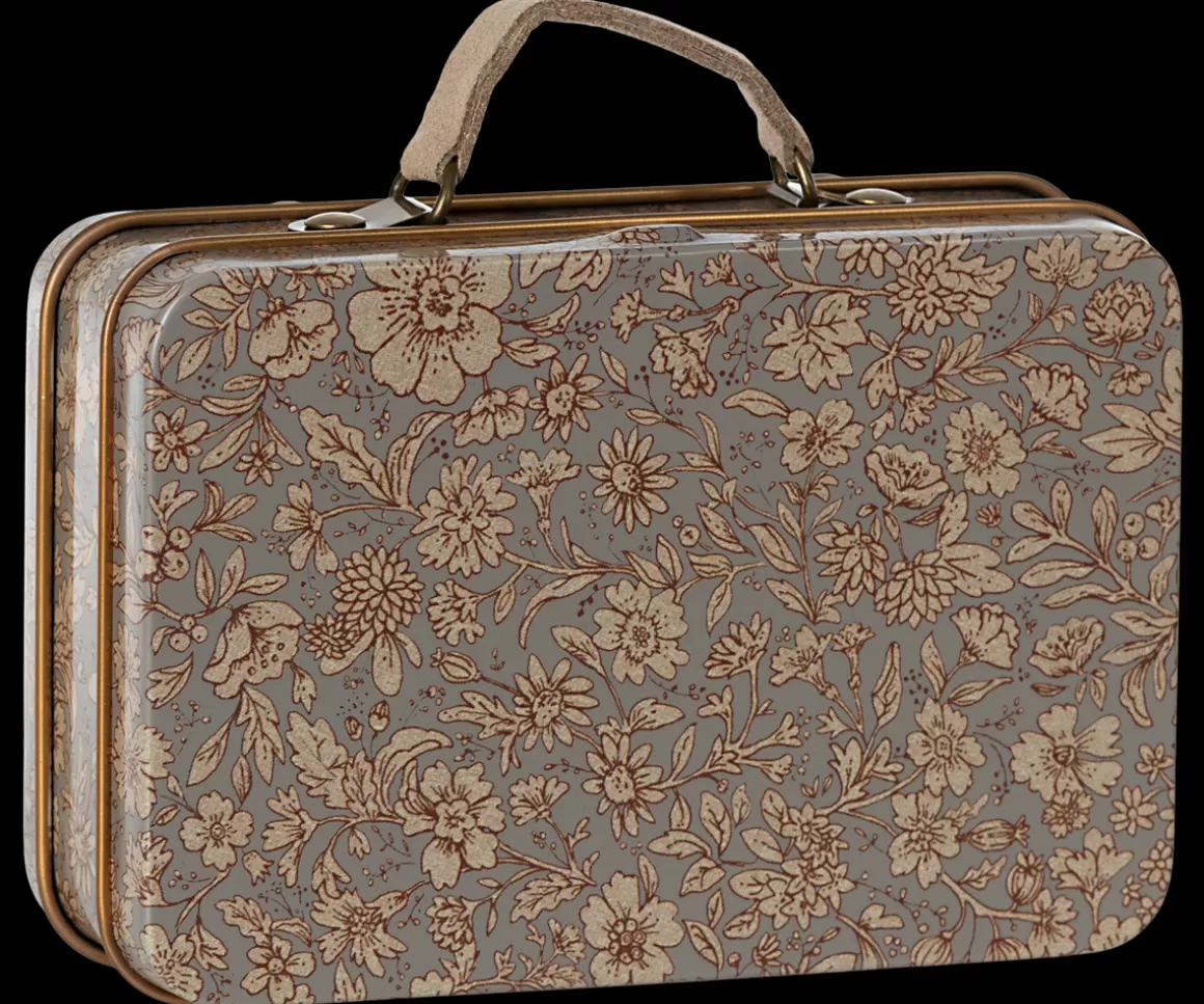 Maileg Small suitcase, Blossom - Grey Cheap