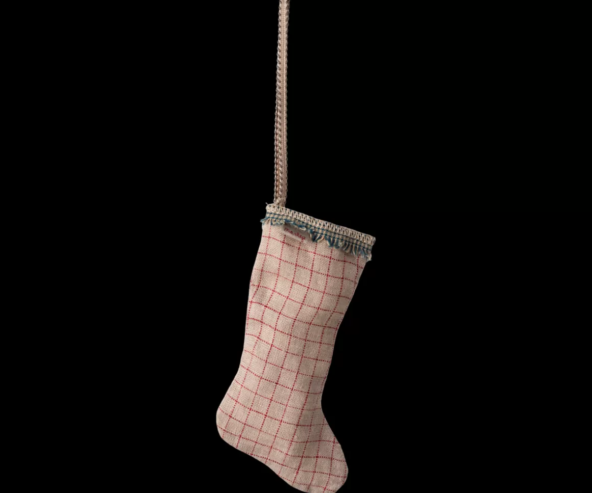 Maileg Stocking ornament, Checker - Sand Outlet