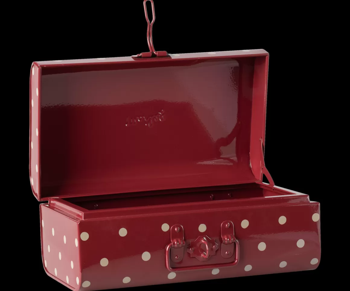 Maileg Storage suitcase, Small - Red with dots Cheap