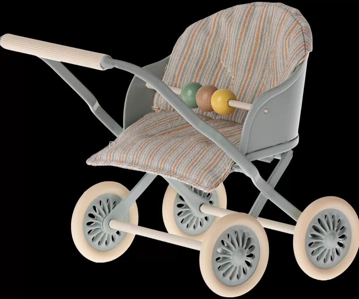 Maileg Stroller, Baby - Blue New