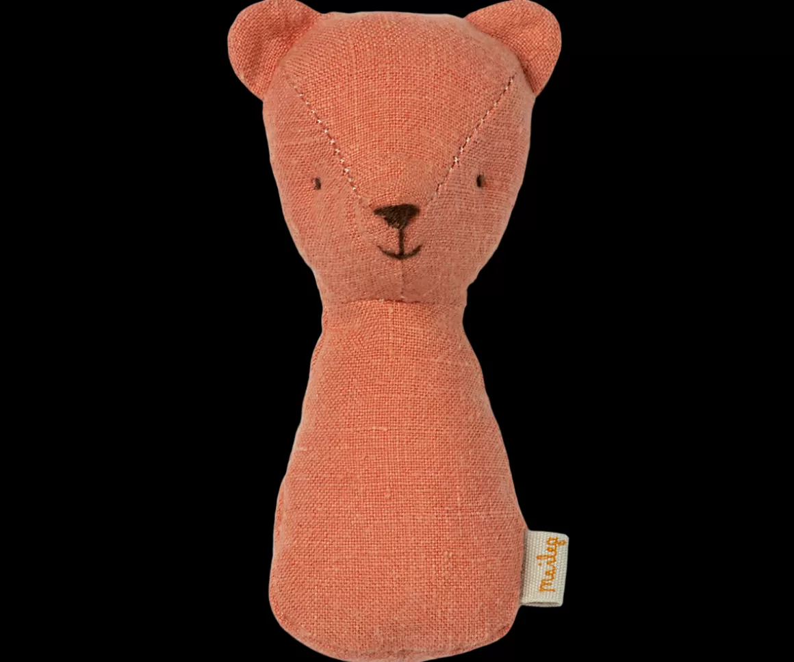 Maileg Teddy rattle - Dusty coral Outlet