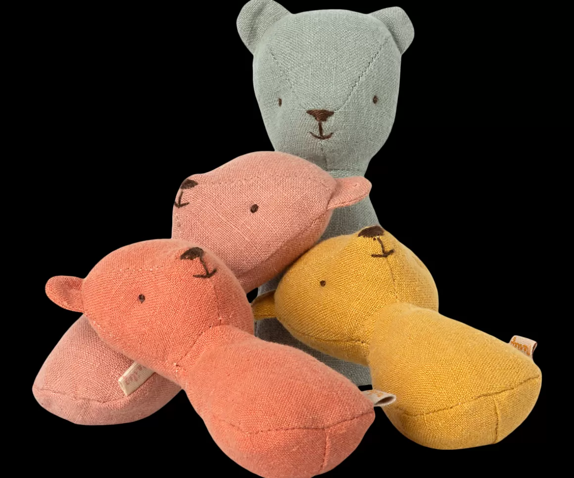 Maileg Teddy rattle - Dusty coral Outlet