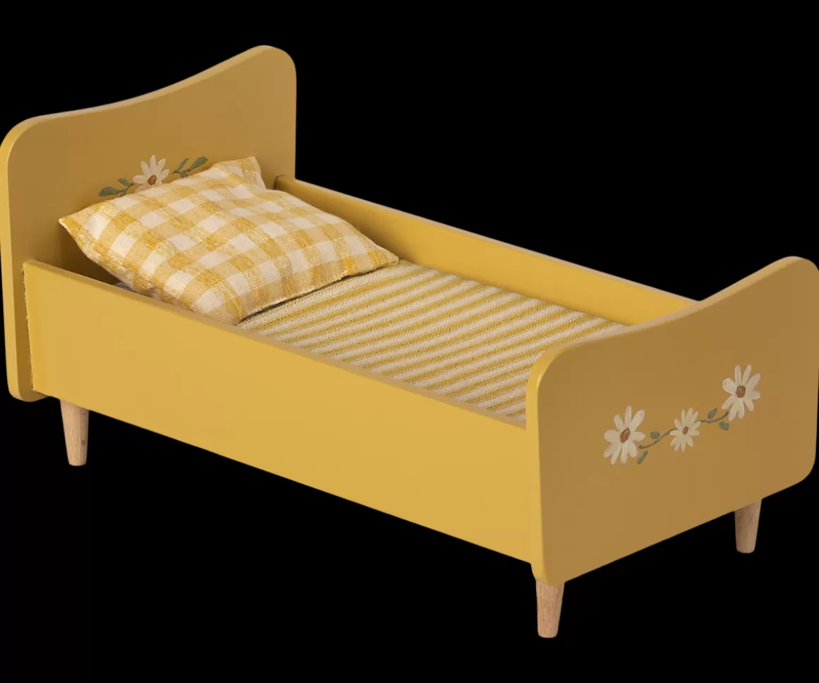 Maileg Wooden bed, Mini - Yellow Cheap